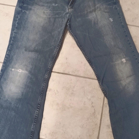 Vtg 90s Lucky Brand Jeans Juniper Flare 14/32 USA by Gene Montesano blue euc - Picture 12 of 16